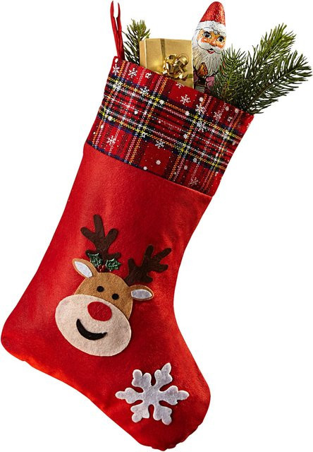 Weihnachtsstiefel von viva domo in Rot aus Textil für Erwachsene - Bild 1