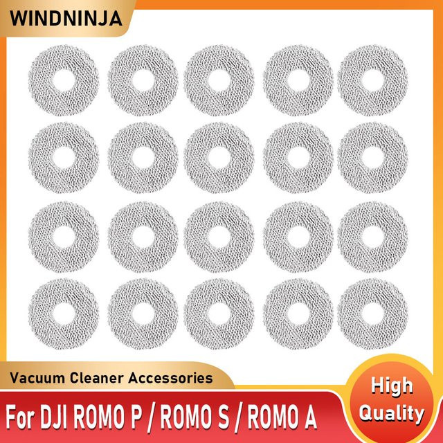 WINDNINJA Reinigungsmops Ersatztücher in Weiß für DJI ROMO P, ROMO S und ROMO EINE Staubsauger Zubehör - Bild 1