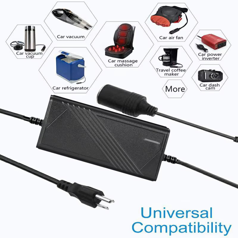 YASOKRO AC zu DC Konverter 110 V/220 V zu 12 V 20 A 240 W mit Zigarettenanzünder Stecker in Schwarz für Auto Kühlschrank und Inflator - Bild 5