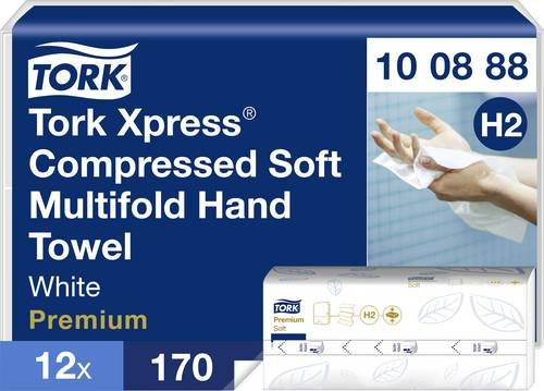 Tork Xpress Compressed Multifold Papierhandtücher, 2-lagig, Weiß, 2040 Stück - Bild 1