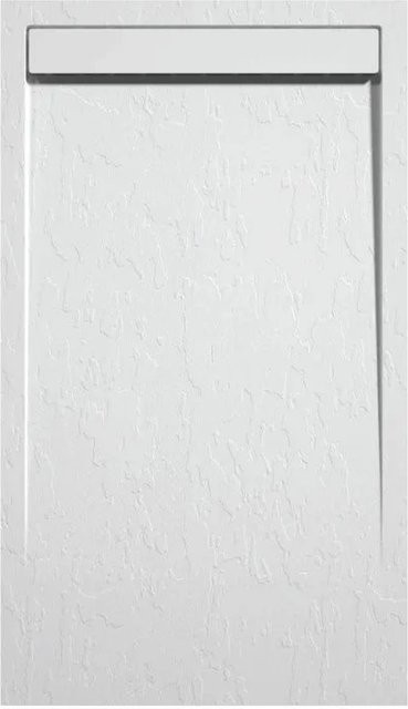 Mirlo Duschwanne Clever aus Mineralguss, rechteckig, Weiß, B: 70 cm, T: 100 cm, extra flach mit Anti-Slip-Funktion - Bild 1