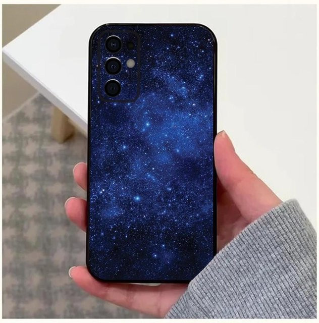 Samsung Handyhülle Weltraum Galaxie Universum Design in Schwarz und Blau für Samsung Galaxy S24 S23 S22 S21 S20 Ultra Plus FE Lite Note 5G Softcover - Bild 1