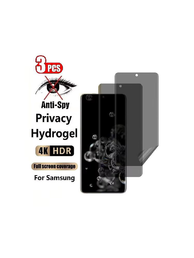 3er Pack Samsung Galaxy Hydrogel Privacy Screen Protector Anti Spy Displayschutz für Galaxy A52S A53 A54 A55 A70 A71 A72 A73 M12 M31 M31S M51 M52 5G Transparent - Bild 6