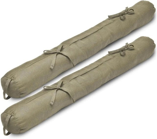 Beautissu 2er Set Zugluftstopper Viento in Taupe, Länge: 100 cm, Breite: 10 cm