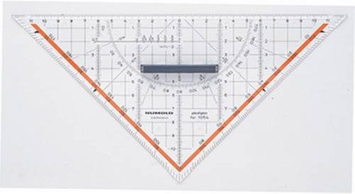 Rumold Geometriedreieck 1054 Transparent mit einer Hypotenusenlänge von 25 cm - Bild 1