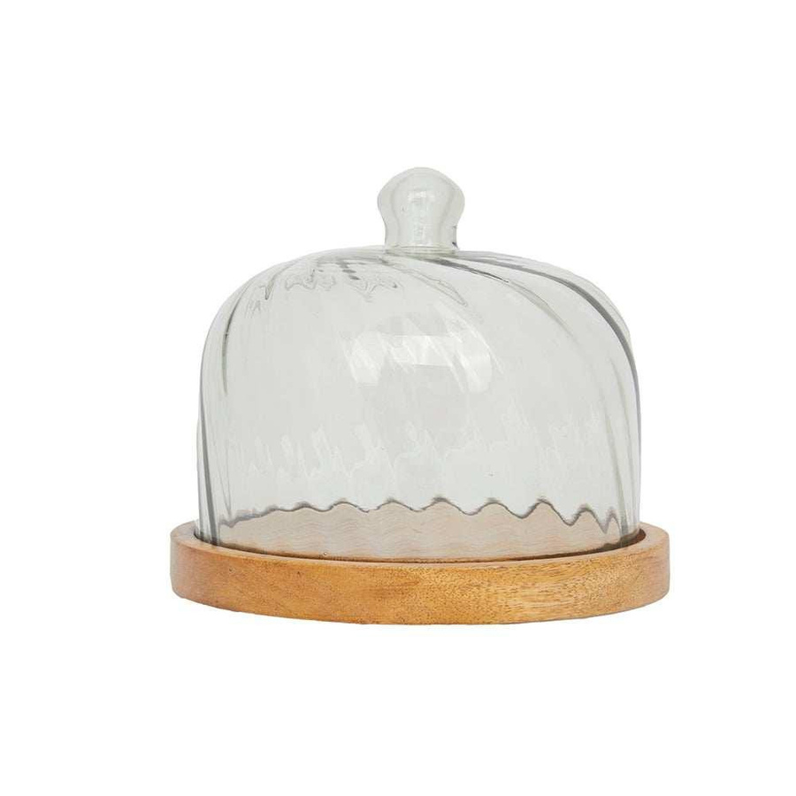 House of Nature Glasglocke San Jose mit gewelltem Muster in Transparent, Höhe: 22 cm, Durchmesser: 22 cm - Bild 1