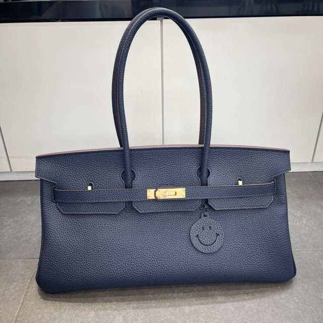 Schultertasche Rindsleder, saphir, Damen - Bild 1