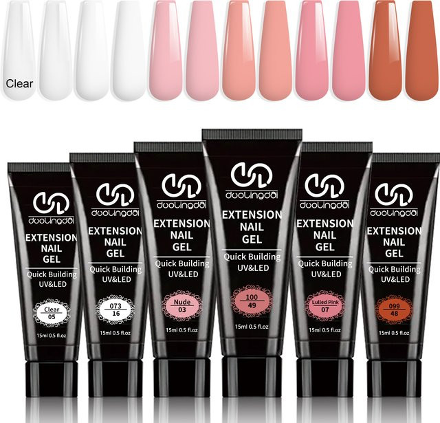 DUOLINGDAI Nagelverlängerungs-Gel, 6er-Set, Camouflage, glänzend - Bild 1