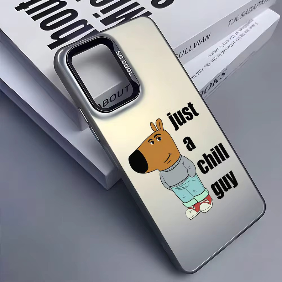 Iam Just A C-Chill Guy Silikon Handyhülle für Samsung Galaxy S25 Edge S24 S23 S22 S21 S20 Ultra in Silber - Bild 4