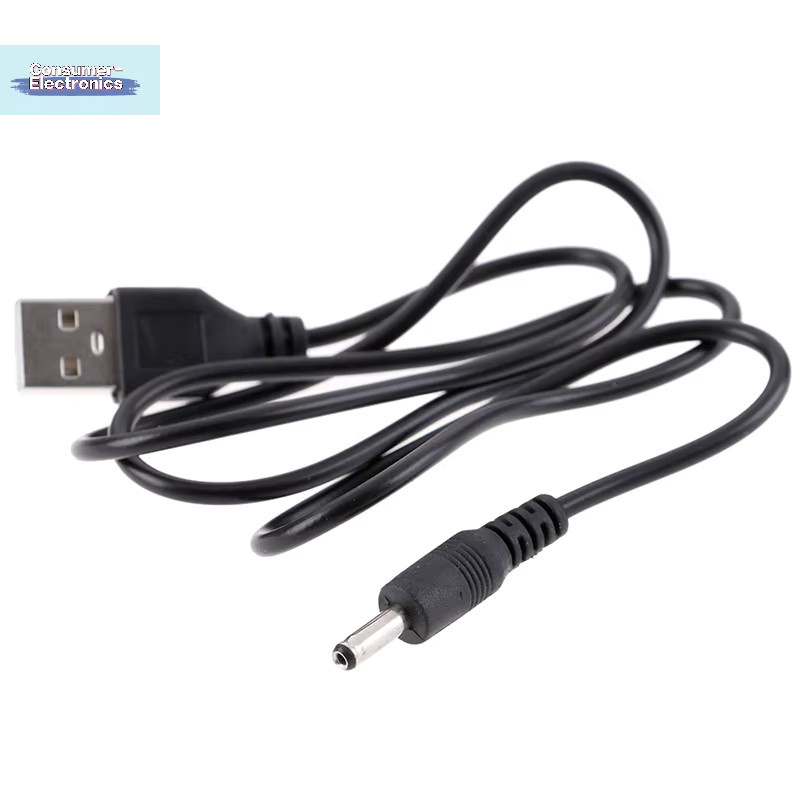 USB-A auf DC 3,5 x 1,35 mm Ladekabel Stromkabel in Schwarz - Bild 2