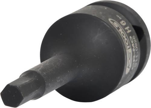 KS Tools 1/2" Kraft-Bit-Stecknuss Innensechskant 6mm aus Edelstahl in Schwarz - Bild 1
