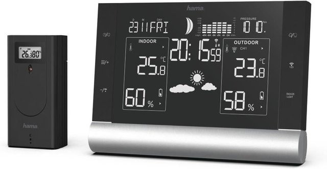 Hama Wetterstation Black Line Plus in Schwarz - Bild 1