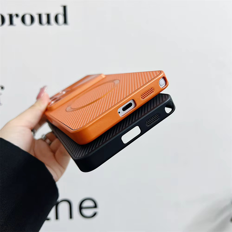 Luxuriöse Carbonfaser-Magnet-Handyhülle für Samsung Galaxy S23, S24 Ultra, S25 und S26 Ultra, MagSafe kompatibel, Farbe: Weiß - Bild 2