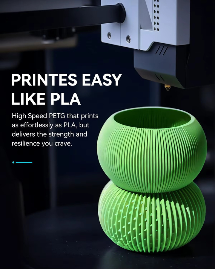 SUNLU Matt-PETG-Filament Blau, 1,75 mm, 1 kg für Hochgeschwindigkeits-FDM-Druck bis 600 mm/s - Bild 4