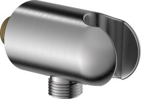 Hansa Wandanschlussbogen WD DN 15 zweiteilige Bauweise in gebürstetem Stahl Silber 1/2 Zoll - Bild 1