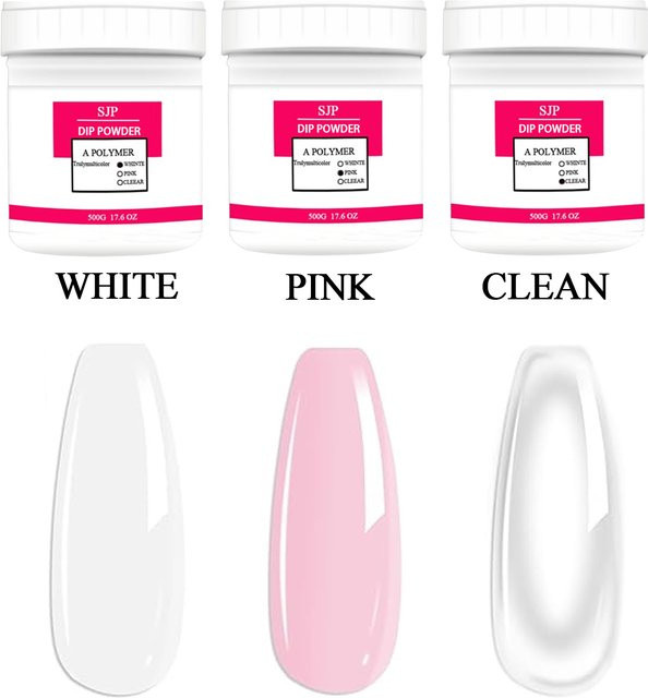 SJP Acrylpulver für Nägel, pink, glänzend, 500 g - Bild 1