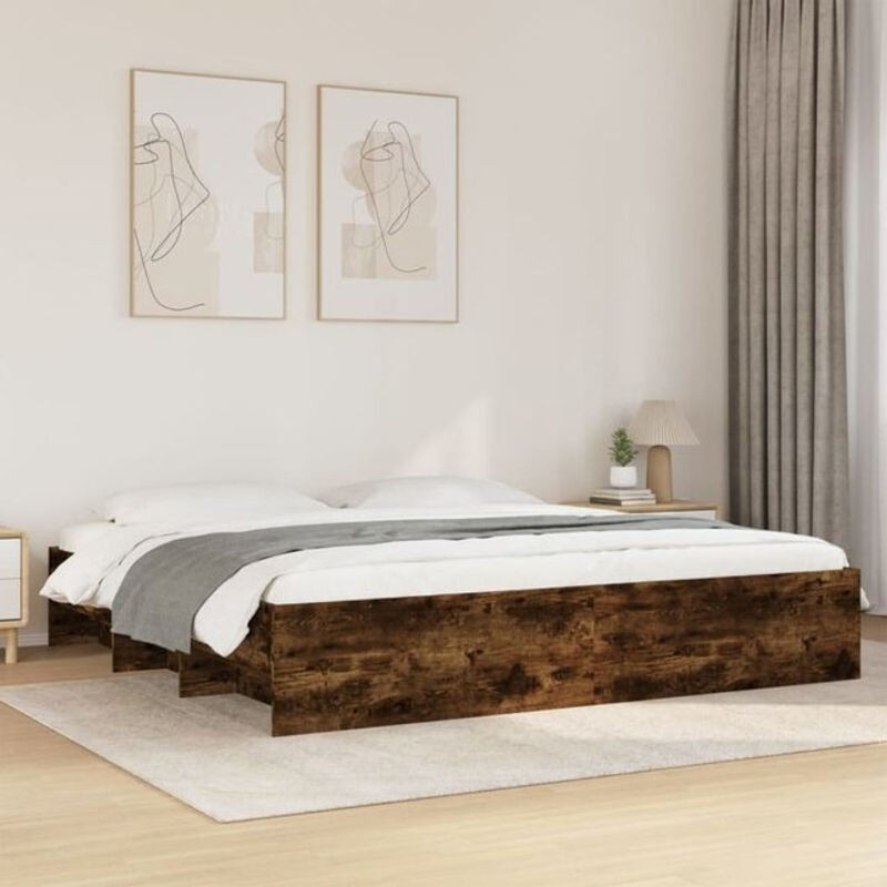 Vidaxl Funktionsbett aus Holzwerkstoff in Braun, Bettgestell ohne Matratze, B/T/H: 180 x 200 cm - Bild 1