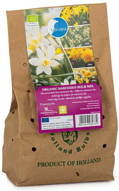 Bio-Blumenzwiebelmix Narzissen von PuurBio, 25 Stück - Bild 1