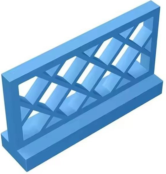 Yiran toy 3185 Zaun 1x4x2 Bausteine, Bausatz, 10-teiliges Set, blau - Bild 1