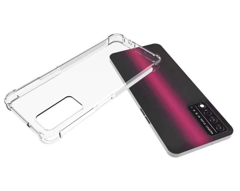 EUCAGR Silikon Schutzhülle mit Airbag-Funktion für T-Mobile Revvl V Plus 5G, Transparent - Bild 3