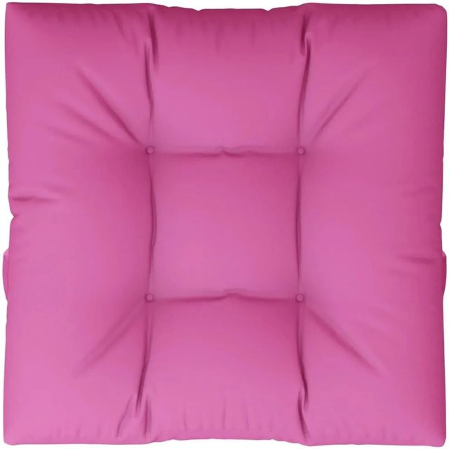 vidaXL Palettenkissen Rosa aus Polyester, B/T/H: 80 x 80 x 12 cm, UV-beständig und wasserabweisend - Bild 1