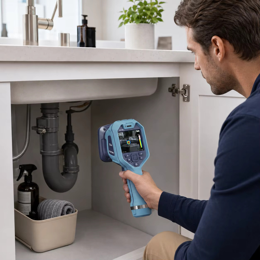 FOTRIC TD2e Akustikkamera Ultraschallkamera mit 64 MEMS Mikrofonen zur Lecksuche von Druckluft, Gas und Vakuum in der industriellen Instandhaltung, Farbe: Blau - Bild 3