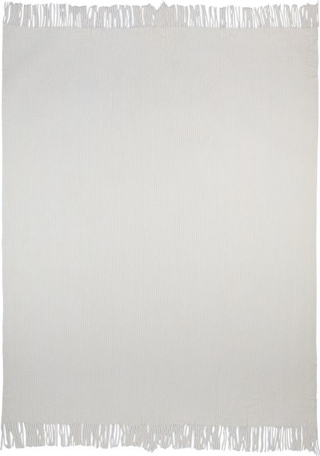 LIVARNO HOME Chenille-Plaid in Beige aus Polyester - Bild 1