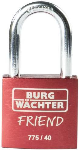 Burg Wächter Zylinder-Vorhängeschloss 775/40 in Rot - Bild 1