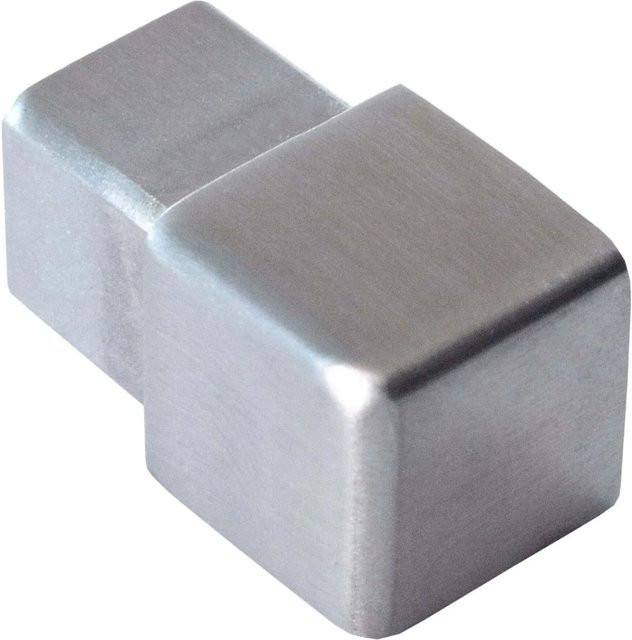 Dalsys Endstück für Quadratprofil 12,5 mm aus Edelstahl in Silber gebürstet - Bild 1