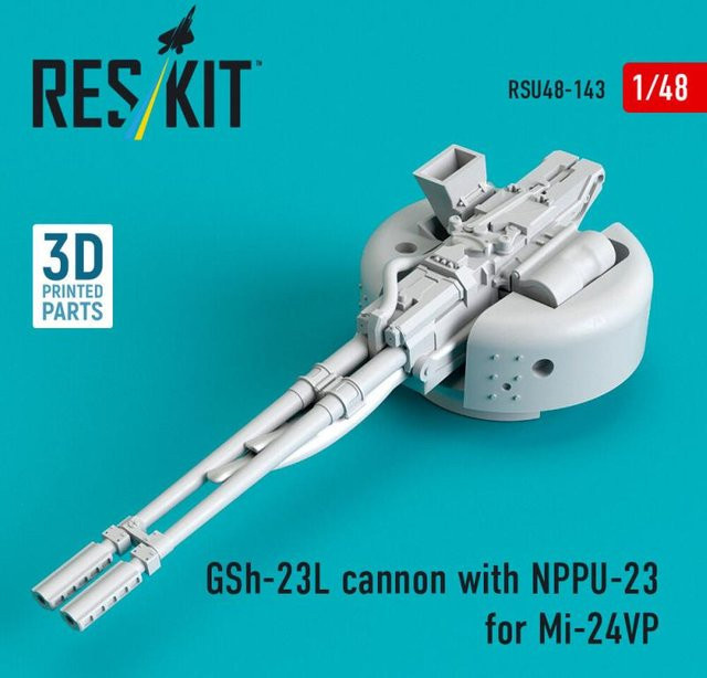 ResKit Models GSh-23L cannon with NPPU-23 for Mi-24VP, 1:48, Kunststoff - Bild 1