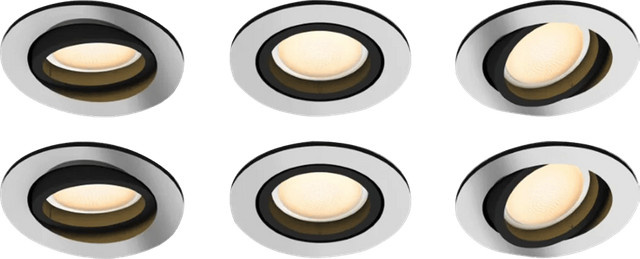 Philips Hue Milliskin Einbaustrahler White Ambiance, rund, LED, GU10, Weiß, 6er-Pack - Bild 1