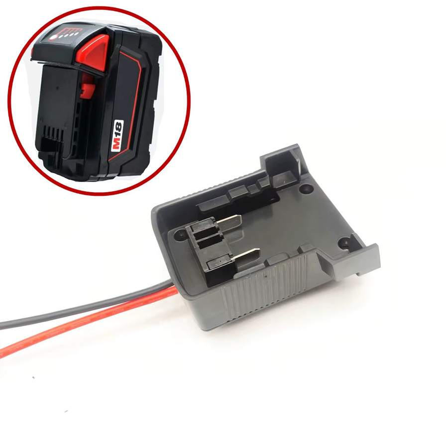 Batterie Konverter Adapter für Makita Dewalt und Milwaukee 14,4 V 18V 20V Li-Ion in Schwarz - Bild 3