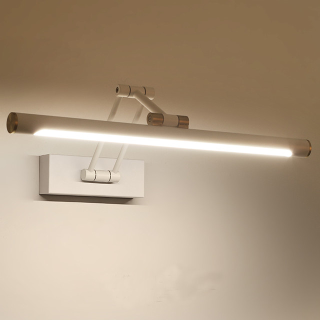 Homocean Moderne LED Wandleuchte in Weiß mit Metallgehäuse und verstellbarem Acryl-Lampenschirm für Badezimmer und Spiegel - Bild 1
