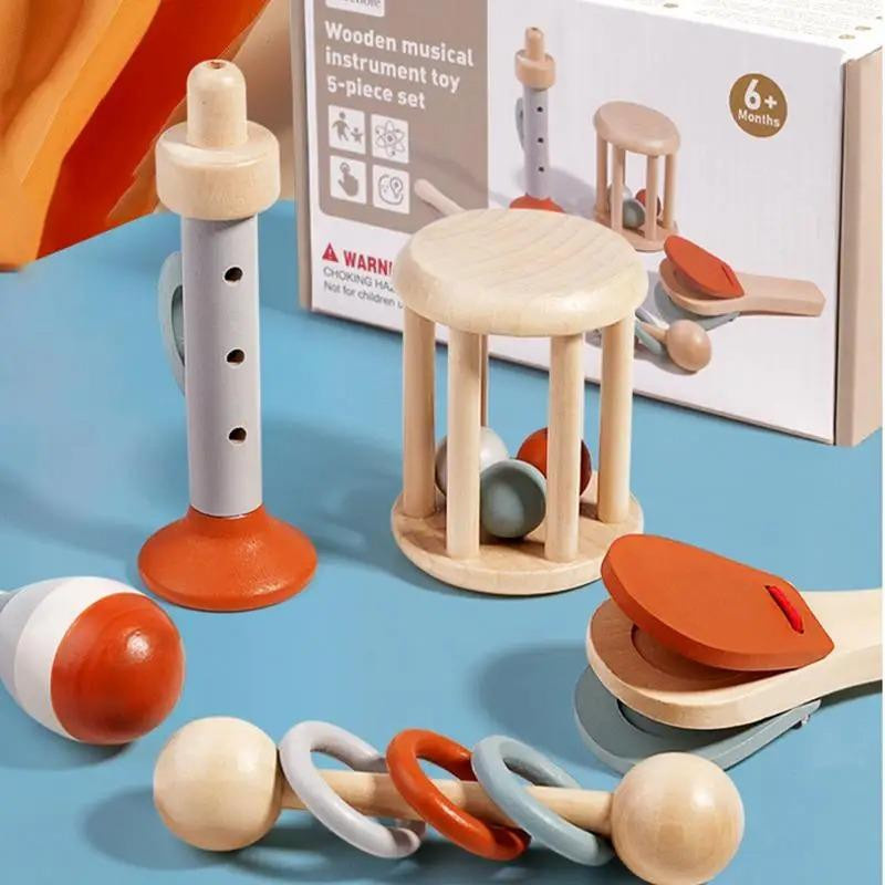Yiran toy Schlagzeug Musikinstrumente Holz Bunt / Mehrfarbig ab 3 Jahren - Bild 2