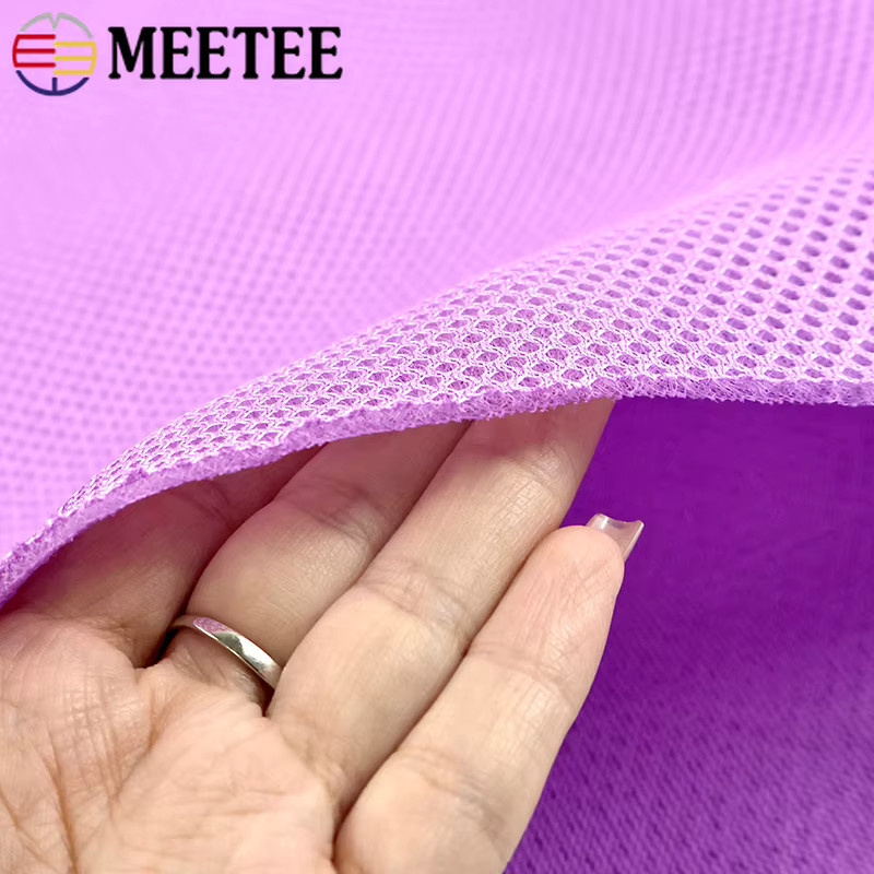 Meetee 3D Spacer Mesh Stoff, 3-Schicht-Sandwich-Elastikgewebe, atmungsaktives DIY Nähmaterial, Breite: 150 cm, Länge: 100 cm - Bild 3