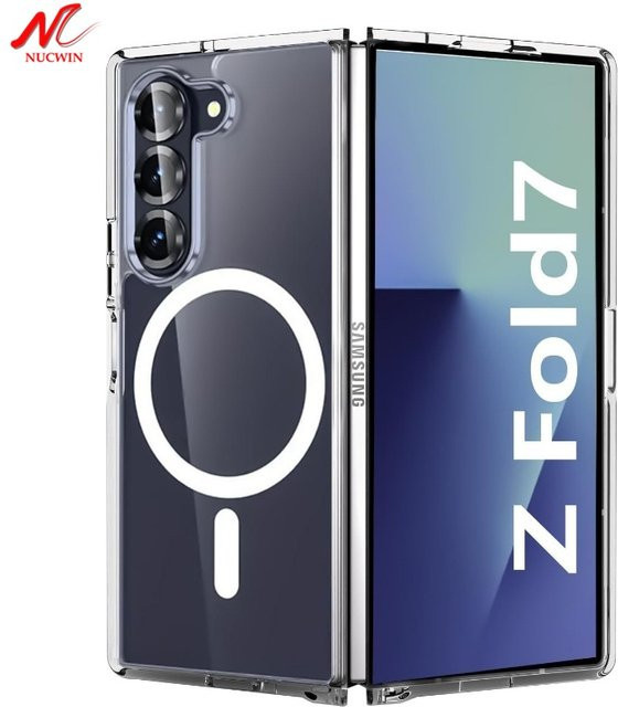 NUCWIN Transparente Magnetische Hülle für Samsung Galaxy Z Fold 7 mit kabelloser Ladefunktion aus PC und TPU - Bild 1