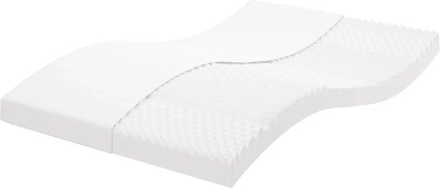 vidaXL Schaumstoffmatratze Weiß B/T: 120 x 200 cm, 7-Zonen Komfort mit abnehmbarem Bezug - Bild 1
