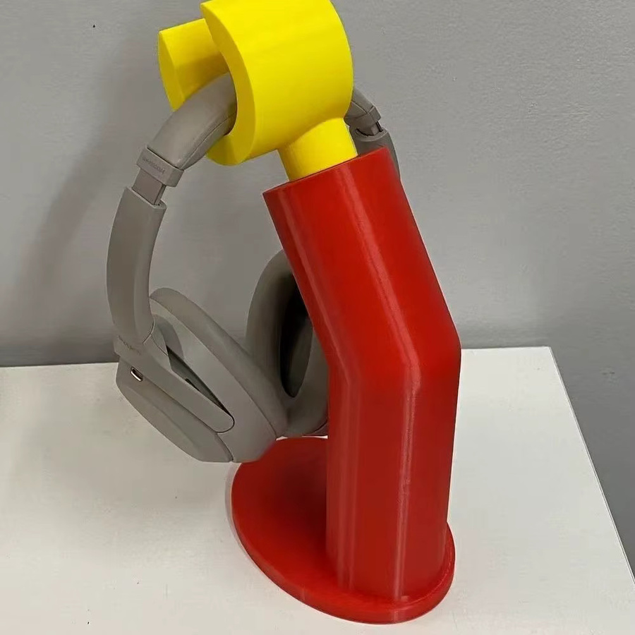 Spleißarm Gaming Kopfhörerständer aus Kunststoff in Rot und Gelb - Bild 2