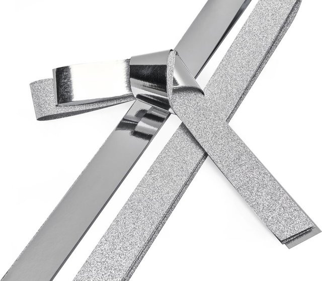 Gebrüder Bertels Glitter Papierstreifen in Silber, Breite: 2,5 cm - Bild 1