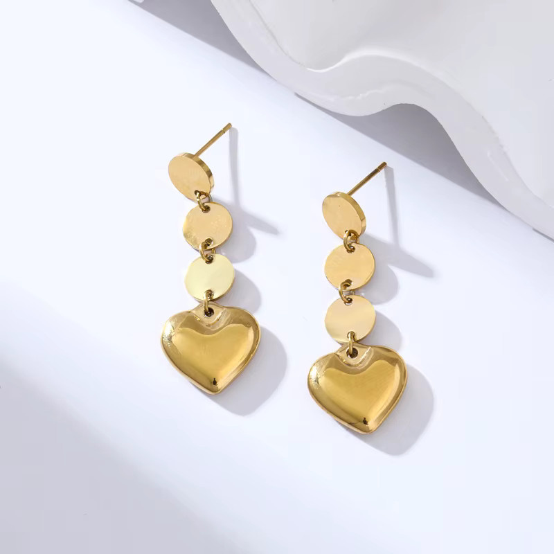 Eilieck Ohrringe, Edelstahl, Gold, Damen, geometrische Tropfen - Bild 2