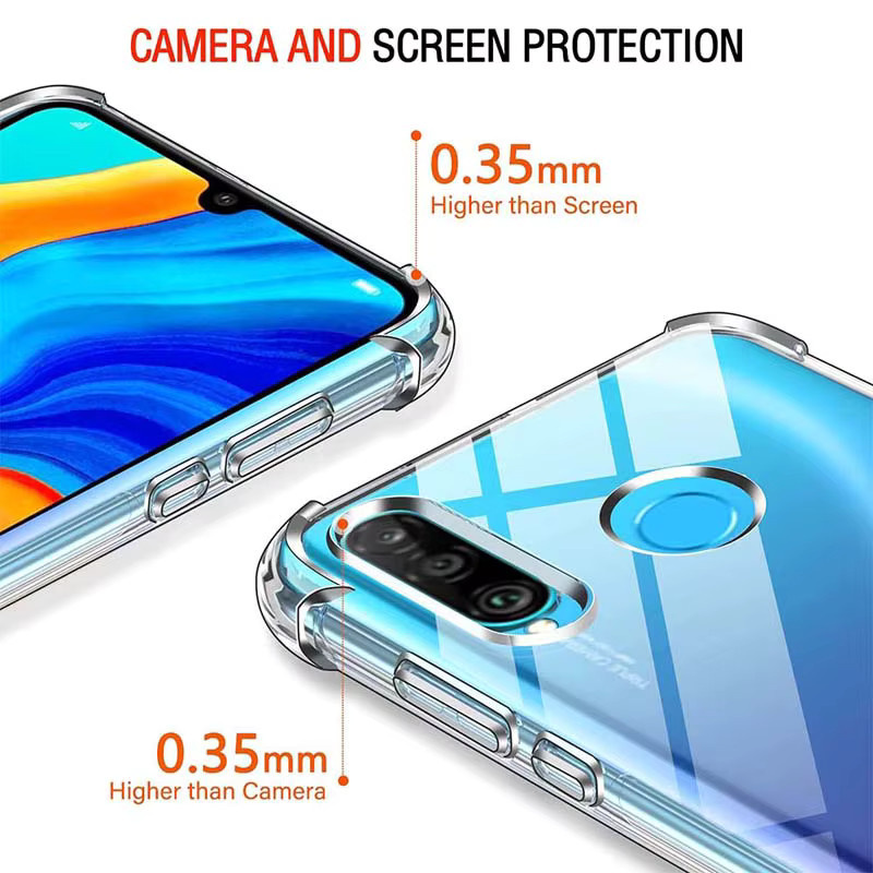 Stoßfeste Silikon-Schutzhülle für Huawei P30 Lite, P20 Plus, P30, P40 Lite, E, P50 und P60 Pro in Transparent - Bild 4