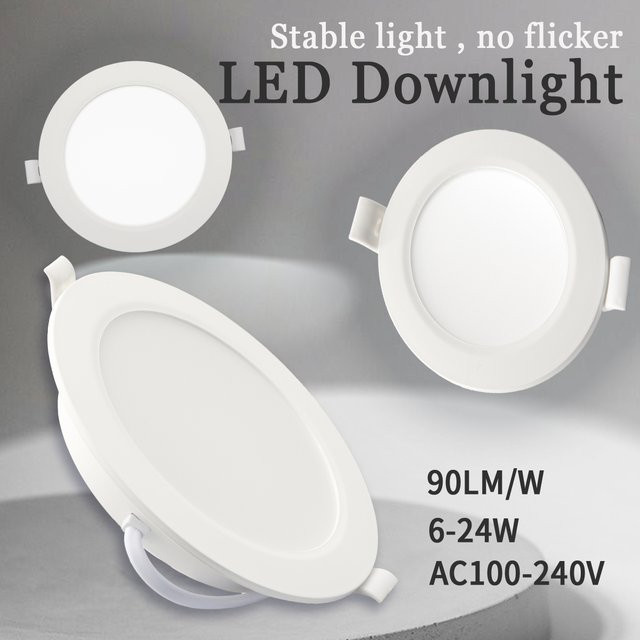 10er Set LED Einbau Downlights rund in Weiß für die Innenbeleuchtung - Bild 1