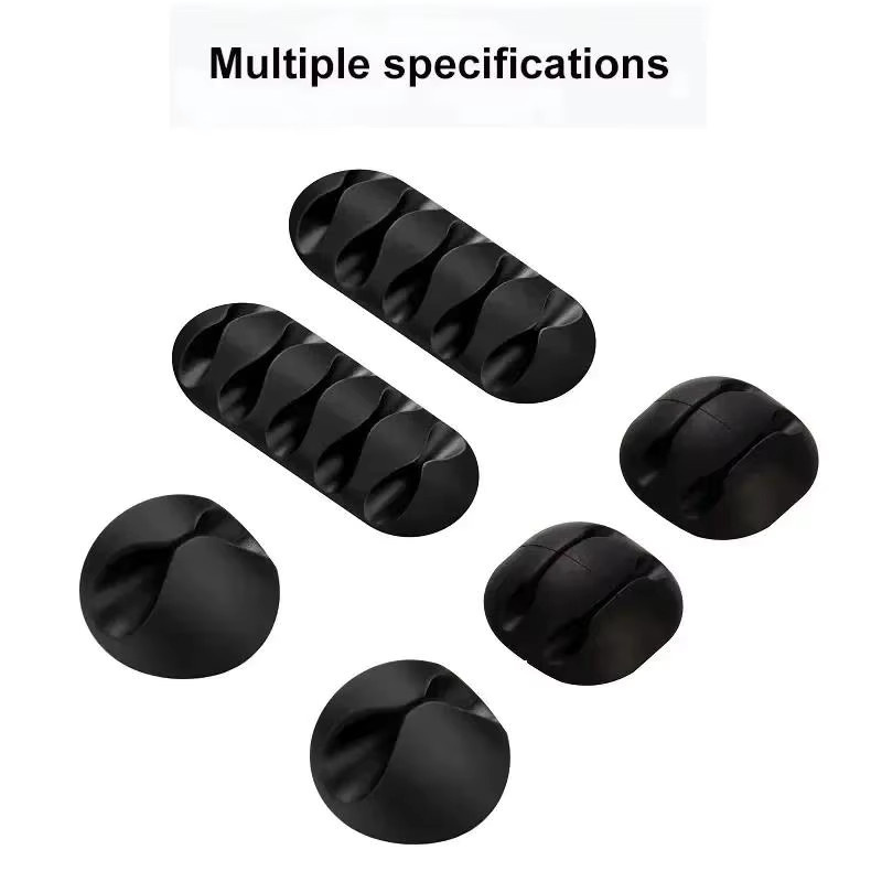QUERPXAF Silikon USB Kabel Organizer und Kabelhalter für Maus, Tastatur und Kopfhörer in Schwarz oder Grau - Bild 2
