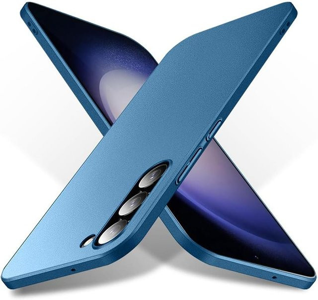 Ultradünne PC Rückschale für Samsung Galaxy S24 S23 S22 S21 S20 A55 A54 A34 A24 A14 A23 A53 A73 Fe Plus Slim in Blau mit mattem Finish - Bild 1