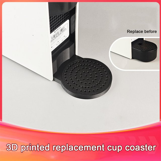 Kapsel Kaffeemaschine Zubehör Set mit Becher und Tropfschale für Nespresso Essenza Mini in Schwarz - Bild 1