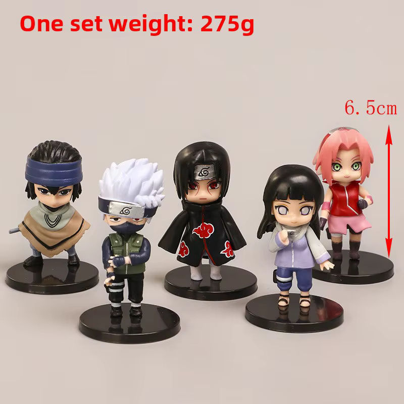 Bandai Naruto Shippuden Anime Figuren Set aus Kunststoff, mehrfarbig, dekorative Sammelfiguren von Hinata, Sasuke, Itachi, Kakashi und Gaara - Bild 2