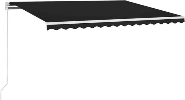 vidaXL Automatische Markise mit LED und Windsensor aus Aluminium und Polyester, Farbe: Anthrazit, B x T: 450 x 300 cm - Bild 1