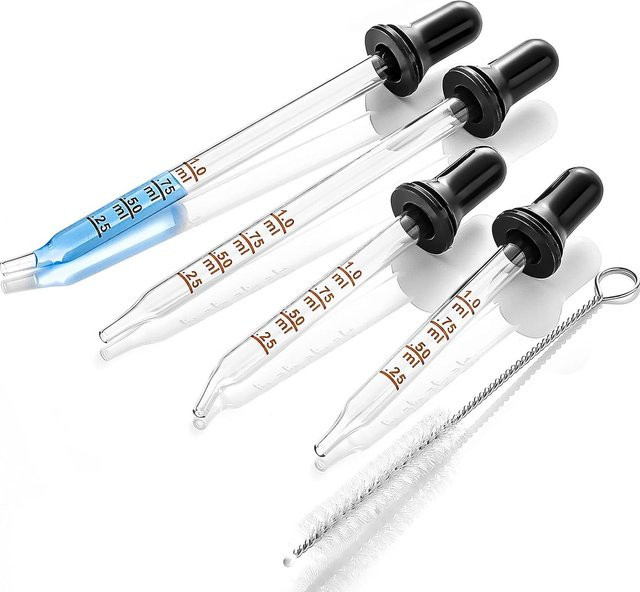 ETRSUNTECH Augentropfer aus Glas, 4er-Pack, mit Messglas - Bild 1