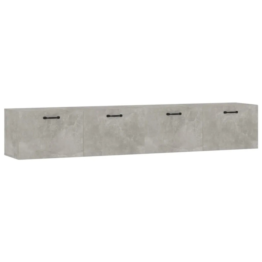 vidaXL Wandschränke 2er Set Betongrau aus Holzwerkstoff B/H/T: 100 x 36,5 x 35 cm - Bild 2