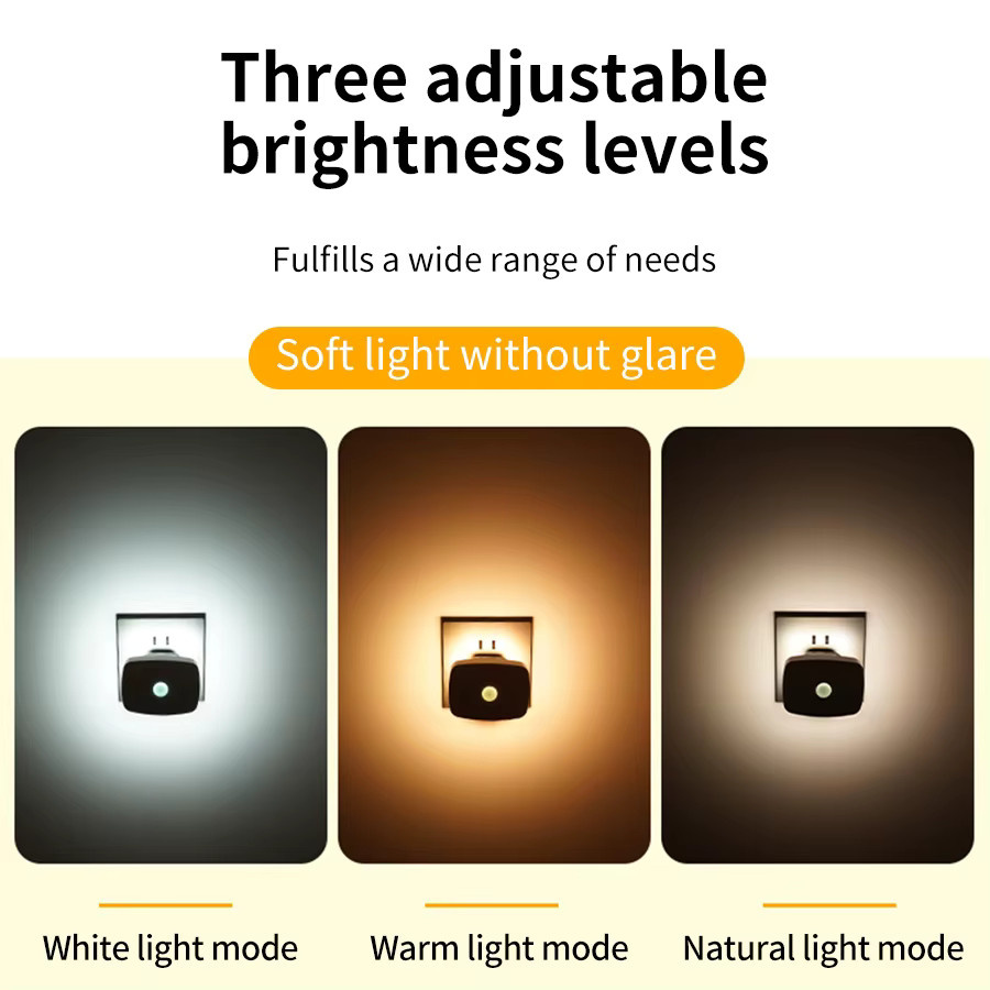 GGBEE LED Nachtlicht mit Bewegungssensor, Infrarot Wandlampe in Weiß für Schlafzimmer, Badezimmer, Flur und Küche - Bild 3